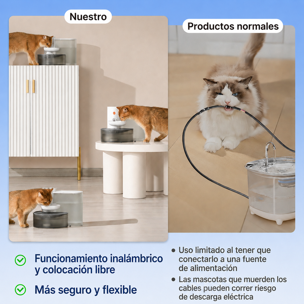 Bebedero Automático para Mascotas con Filtración y Purificación