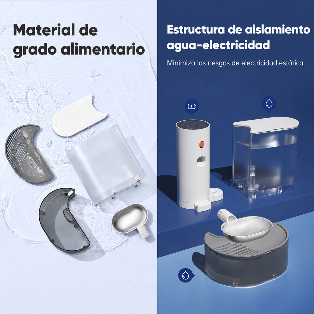 Bebedero Automático para Mascotas con Filtración y Purificación