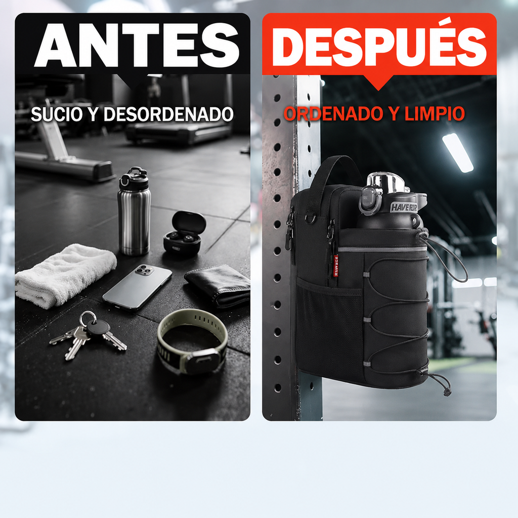 Bolsa Magnética para Botella de Agua — Gym Bag 3 en 1