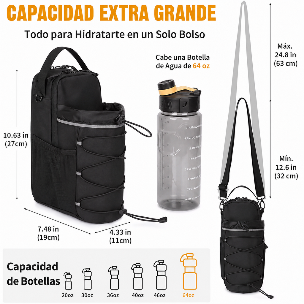 Bolsa Magnética para Botella de Agua — Gym Bag 3 en 1