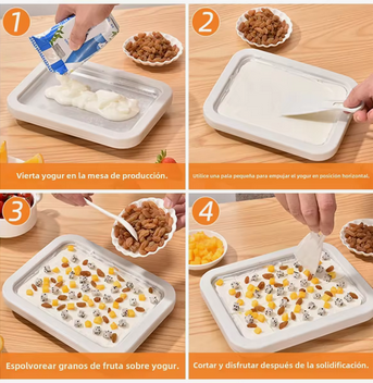 Plancha de Helado Enrollado Casero — Máquina de Rolled Ice Cream