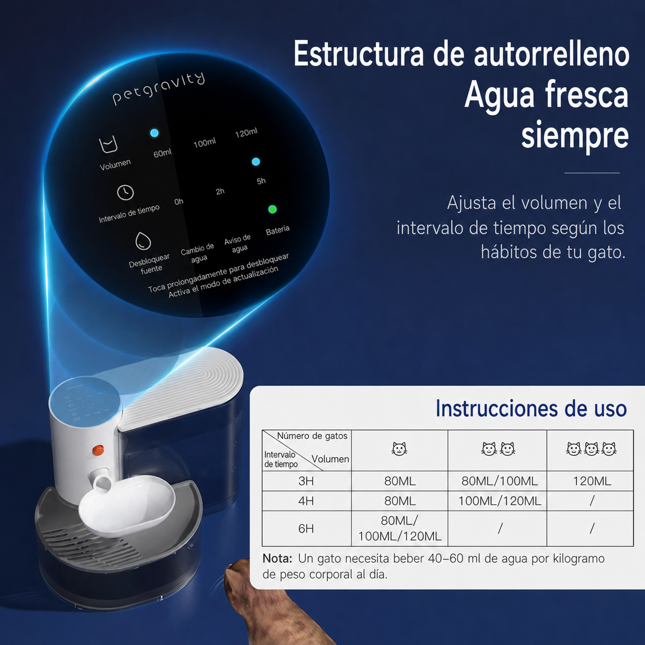 Bebedero Automático para Mascotas con Filtración y Purificación